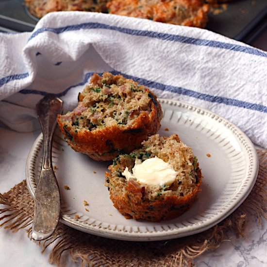 Savory Ham and Cheese Muffins