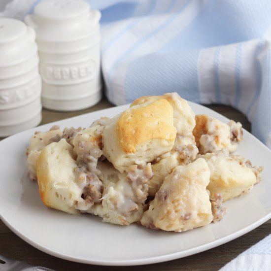 Biscuit and Gravy Casserole