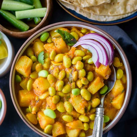 Potato Edamame Curry