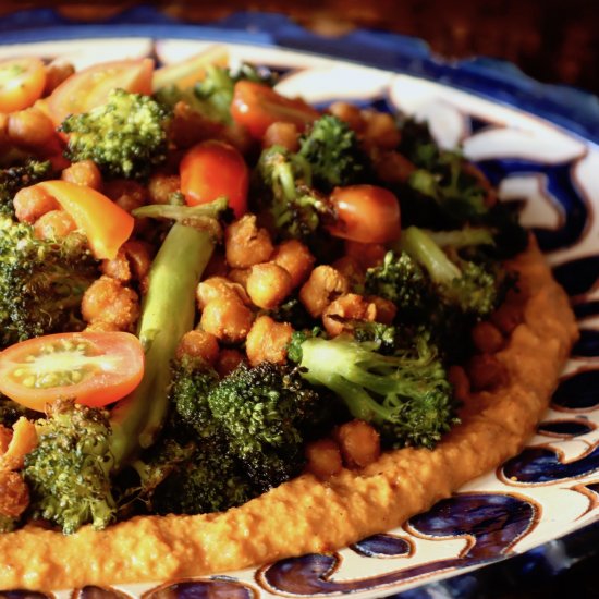 Charred Broccoli with Romesco