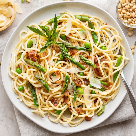 Asparagus Pasta with Prosciutto