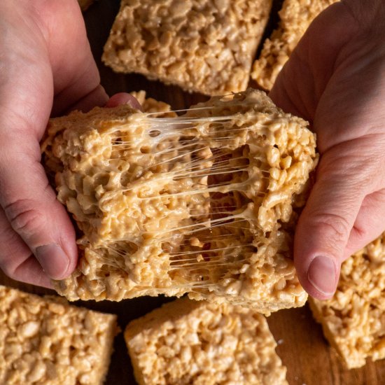 Salted Caramel Rice Krispie Treats