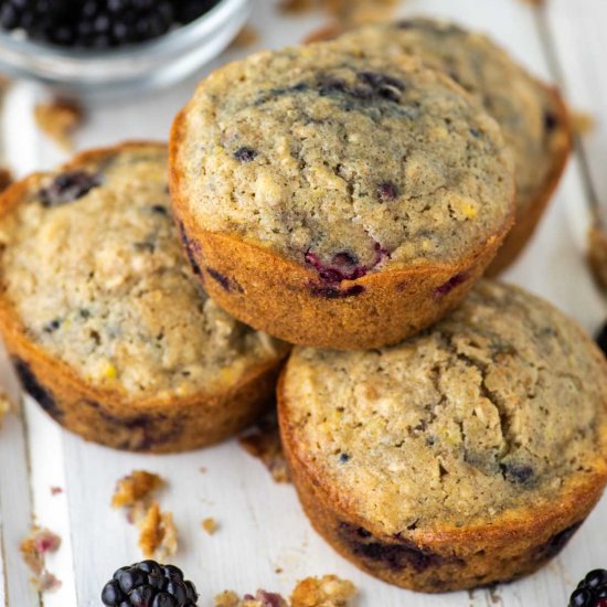 Blackberry Oatmeal Muffins