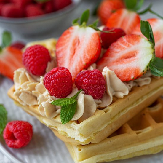 Mascarpone waffles