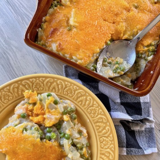 Au Gratin Potatoes & Peas