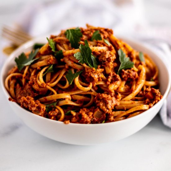 Vegan Bolognese Pasta