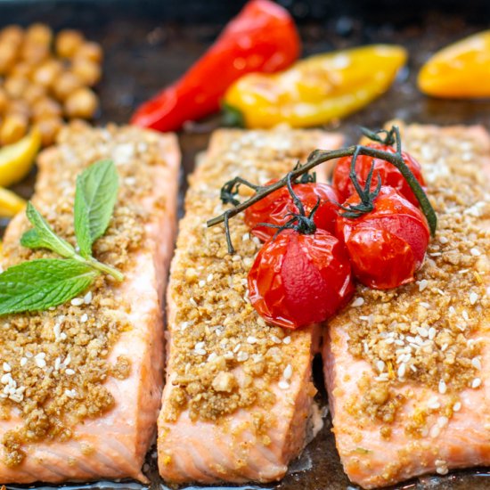 Sheet Pan Dukkah Salmon