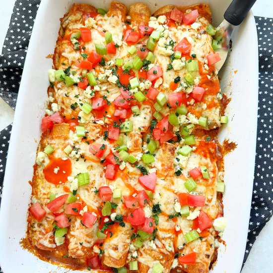 Buffalo Chicken Enchiladas