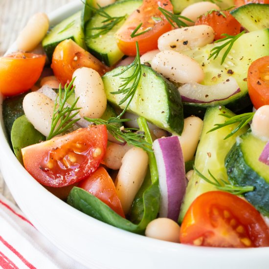 White Bean Cucumber Salad