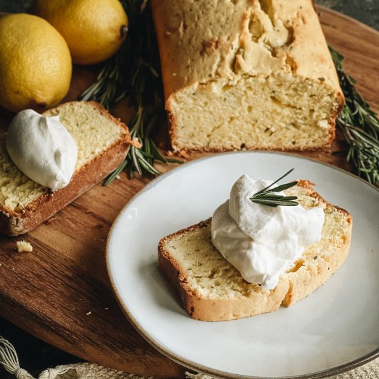 Lemon Rosemary Pound Cake