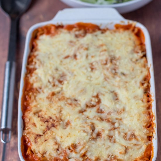 Easy Tomato Tuna Pasta Bake