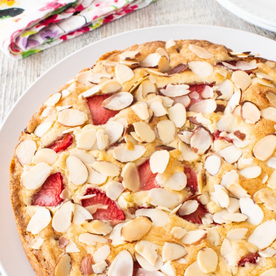 Strawberry Almond Tea Cake