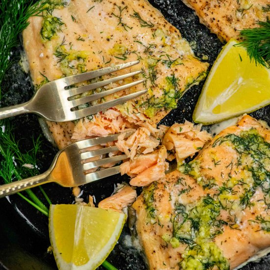 Slow Roasted Lemon Dill Salmon