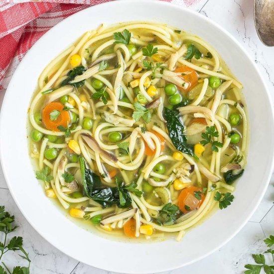 Vegan Chicken Noodle Soup