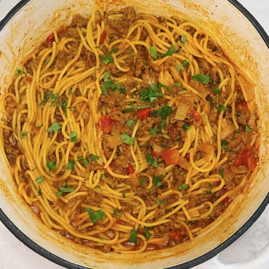 The Best Mexican Spaghetti