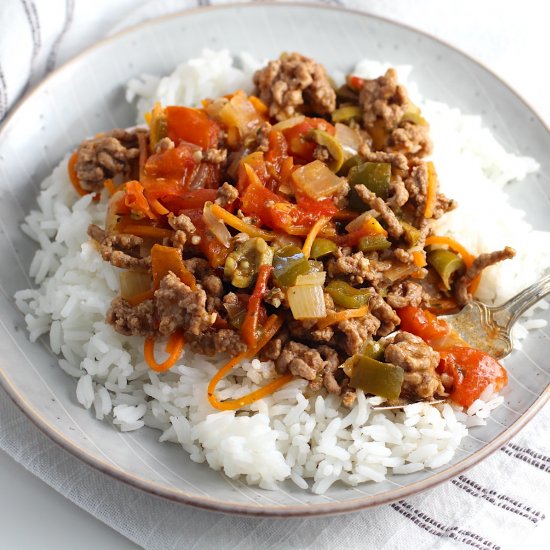 Summer Beef Stew with Fresh Veggies