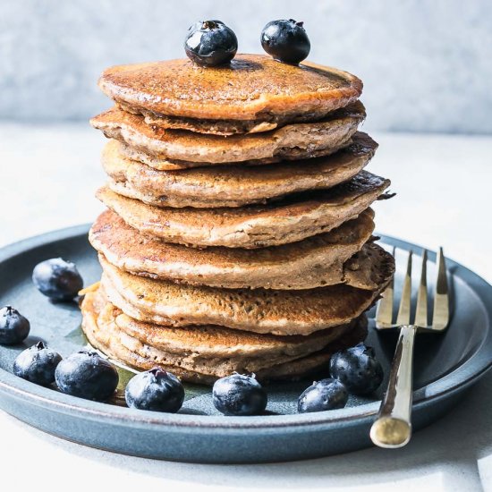 Fluffy Vegan Whole Wheat Pancakes