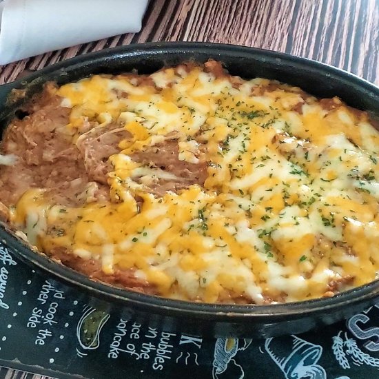 Refried beans and chipotle dip