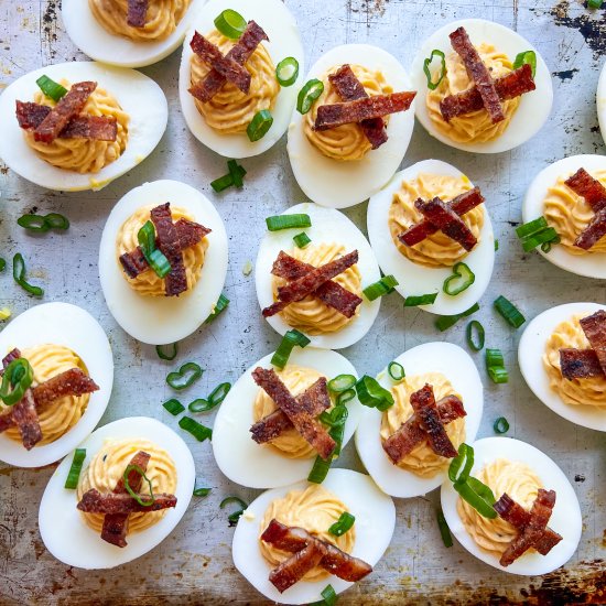 Hickory Smoked Deviled Eggs