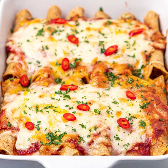 HEALTHY BEEF ENCHILADAS