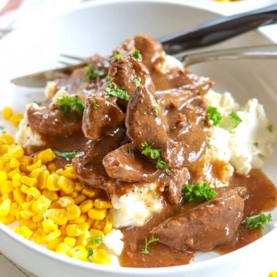 Crock Pot Sirloin Steak & Gravy