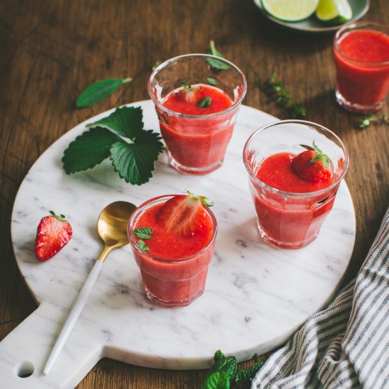 Strawberry and Mint Smoothie