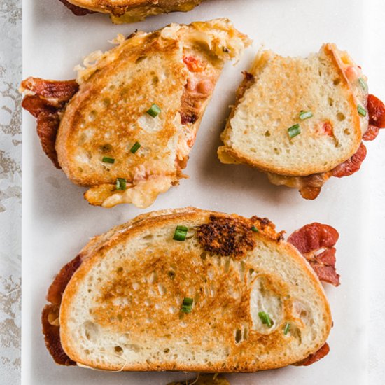 Pimento Grilled Cheese with Bacon