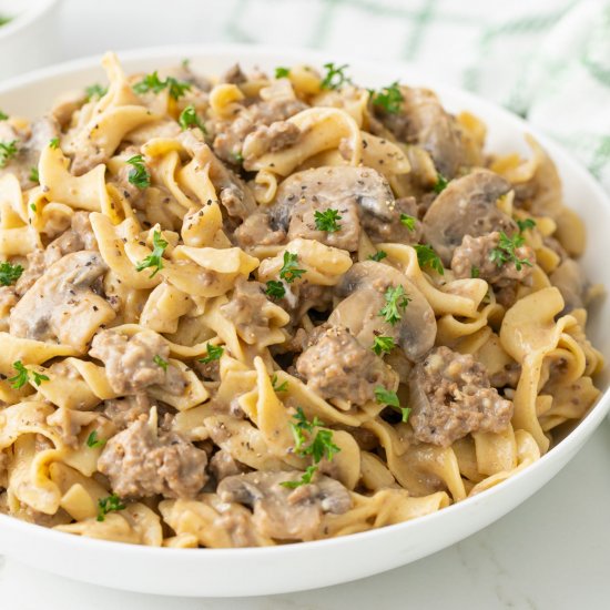 ground beef stroganoff