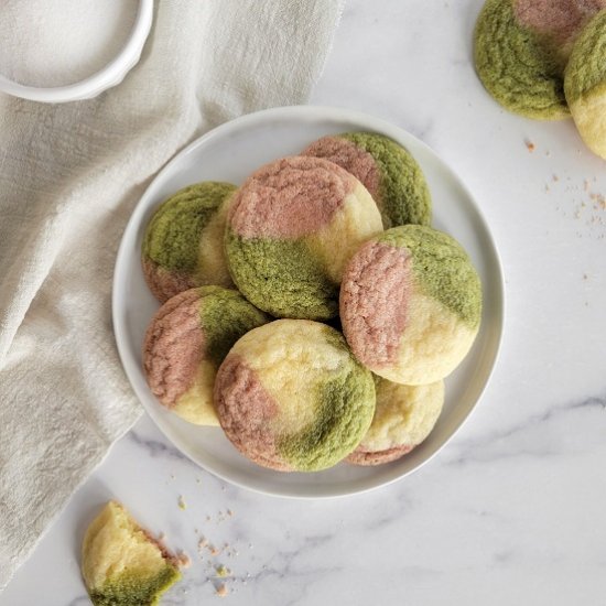 Matcha Neapolitan Cookies