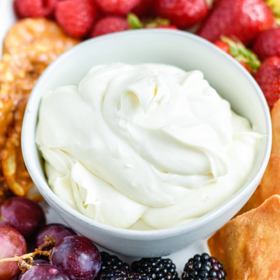 Healthier Cream Cheese Fruit Dip (E