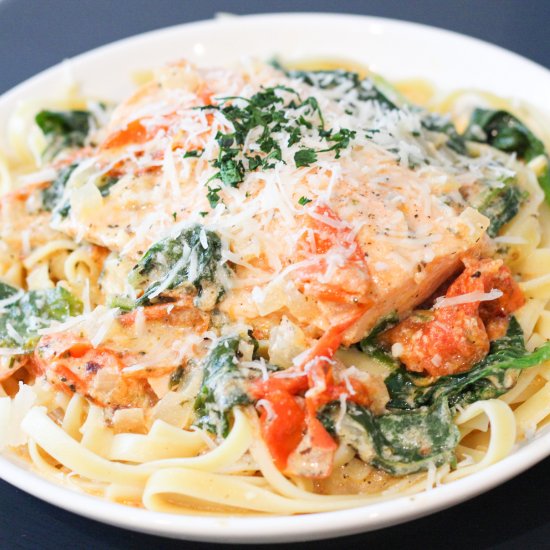 Creamy Tuscan Salmon Pasta