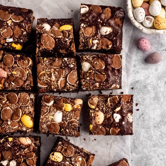 Mini Egg Brownies