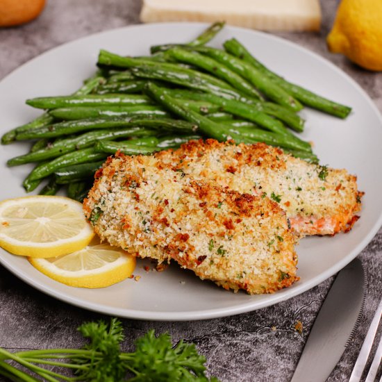 Air Fryer Parmesan Crusted Salmon