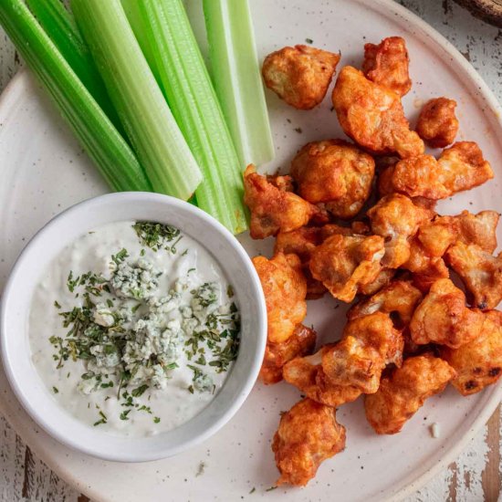 Crispy Buffalo Cauliflower Bites