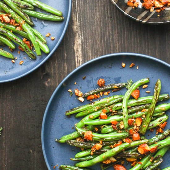 Seared Green Beans w/Spiced Almonds