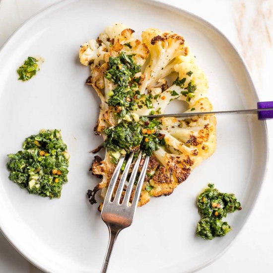 Cauliflower Steak with Chimichurri