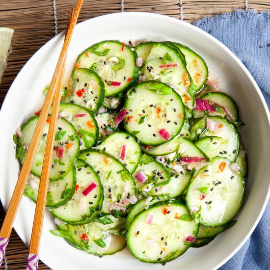 Easy Asian Cucumber Salad