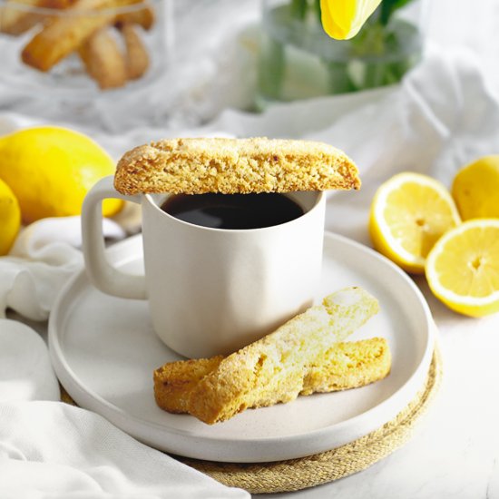 Lemon Biscotti, Low Carb and Keto