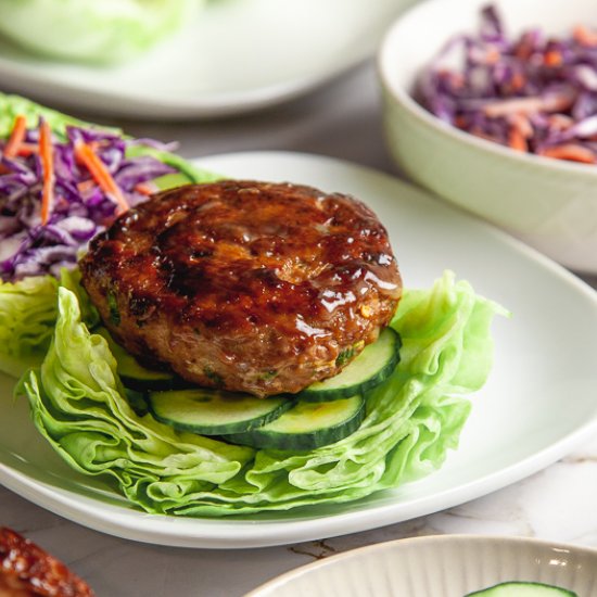 Asian Turkey Burger Lettuce Wraps