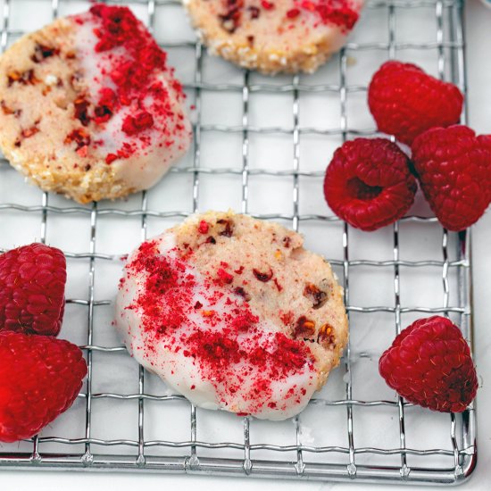 Raspberry Shortbread Cookies