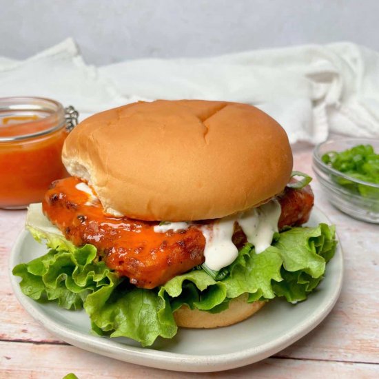 Vegan Buffalo Chicken Sandwich