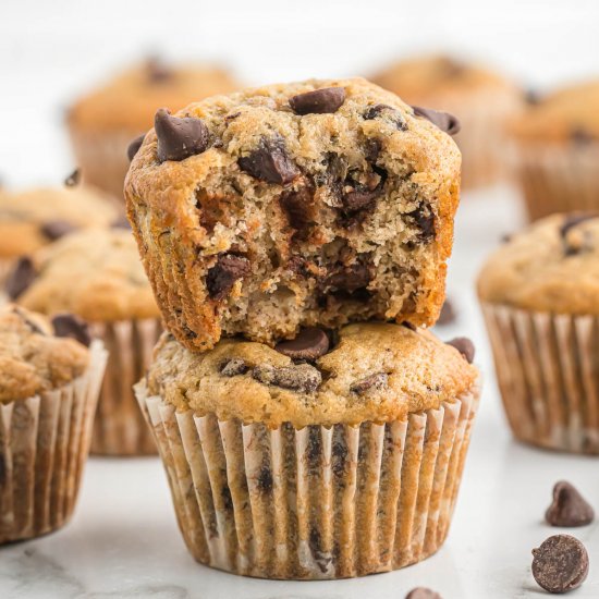 Chocolate Chip Banana Bread Muffins