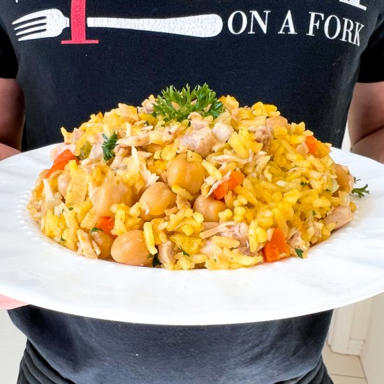 One-Pan Rice with Tuna & Chickpeas