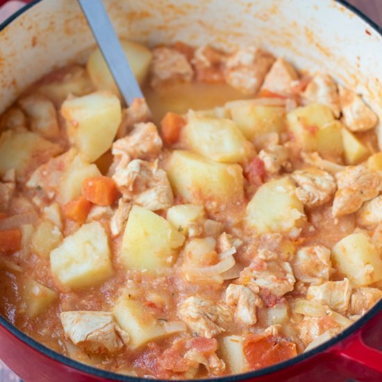 Chicken stew tomatoes & potatoes