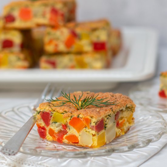 Mosaic Carrot Kugel with Dill