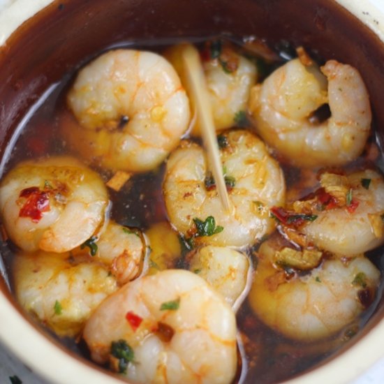 Spanish Prawns in Garlic