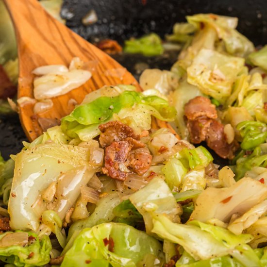 Southern Fried Cabbage and Bacon