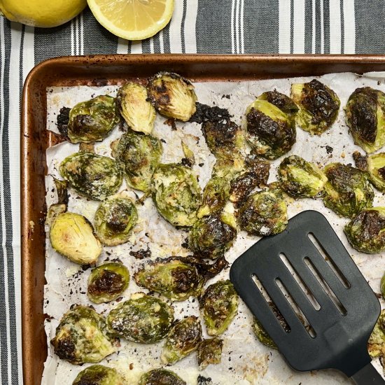 Lemon Parmesan Brussels sprouts