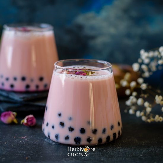 Rose Boba (Bubble) Tea