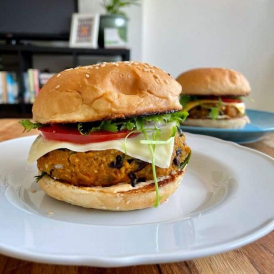 Sweet Potato Black Bean Burger